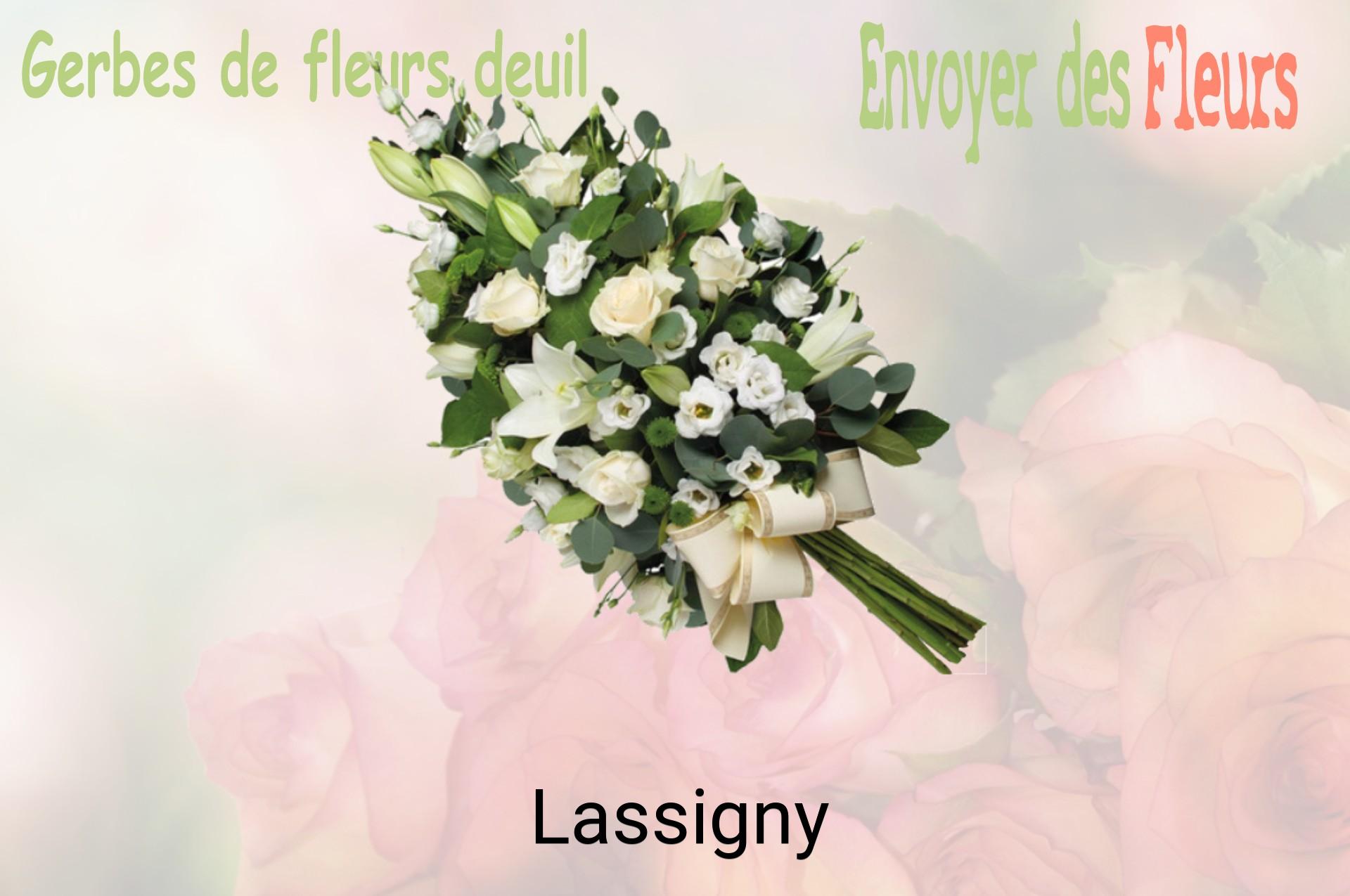 Gerbe de fleurs de deuil livrée à Lassigny